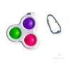 simple-dimple-cu-3-butoane-fucsia-si-galben-si-verde-6 Simple Dimple cu 3 butoane, alb cu butoane verde, mov și fucsia, cu carabinieră alături
