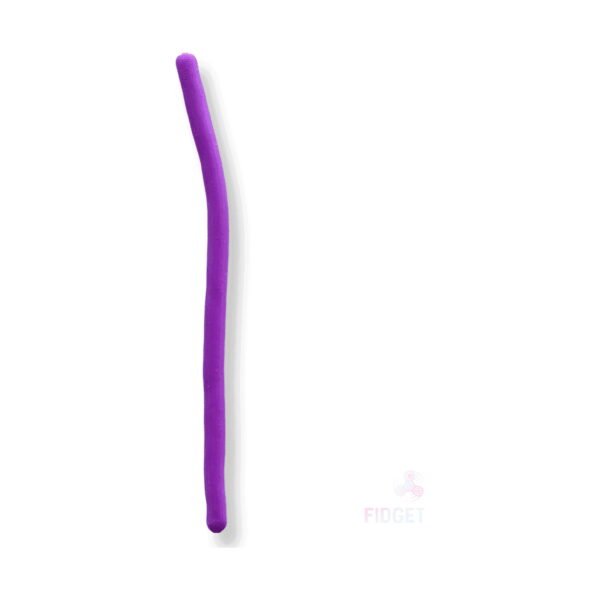Șnur extensibil Fidget, un singur șnur extensibil mov, ondulat, pe fundal alb