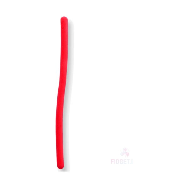 Șnur extensibil Fidget, un singur șnur extensibil roșu, ondulat, pe fundal alb