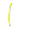 Șnur extensibil Fidget, un singur șnur extensibil galben, ondulat, pe fundal alb