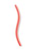 Șnur extensibil Fidget, un singur șnur extensibil portocaliu-coral, ondulat, pe fundal alb