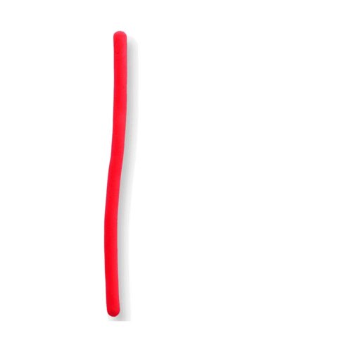 Șnur extensibil Fidget, un singur șnur extensibil roșu, ondulat, pe fundal alb