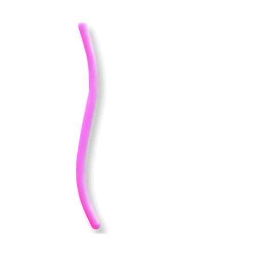 Șnur extensibil Fidget, un singur șnur extensibil roz, ondulat, pe fundal alb