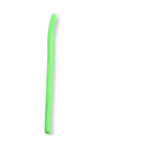 Șnur extensibil Fidget, un singur șnur extensibil verde deschis, ondulat, pe fundal alb
