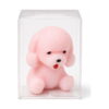 Squishy cățel, pudel squishy roz, pufos, într-o cutie transparentă