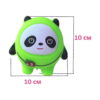 squishy-panda-verde-2 Squishy panda verde, cu linii punctate și cotele 10 cm pe înălțime și 10 cm pe lățime