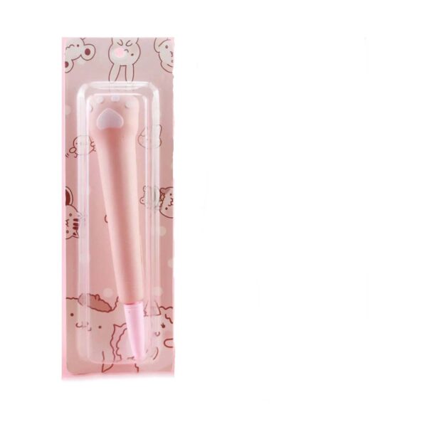 squishy-pix-labuta Pix squishy, roz cu cap în formă de lăbuță, în ambalaj blister, pe fundal roz